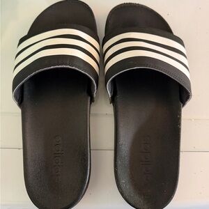 Adidas Black and White Footwear